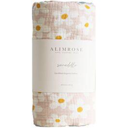 Alimrose Organic Muslin Swaddle - Large Daisies