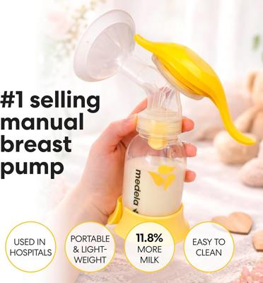 Amazon.com : Medela Harmony Manual Breast Pump, Compact Swiss Design with PersonalFit Flex Shields and Medelas 2-Phase Expression Technology : Baby