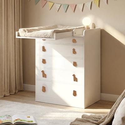 Ebern Designs 5-drawer White Baby Changing Table Dresser – Extendable Nursery Dresser & Reviews | Wayfair