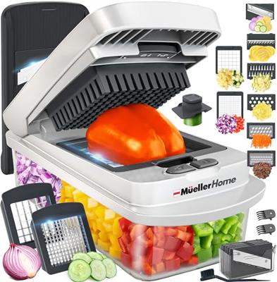 Mueller The Real Original Pro Chopper since 2013 Vegetable Chopper Mandoline Slicer, 8 Blade Food Veggie Chopper Onion Vegetable Cutter with Container