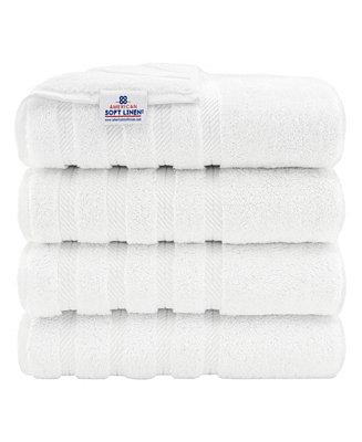 American Soft Linen Edison Luxury 100% Turkish Cotton 4-Piece Bath Towel Set - Macys