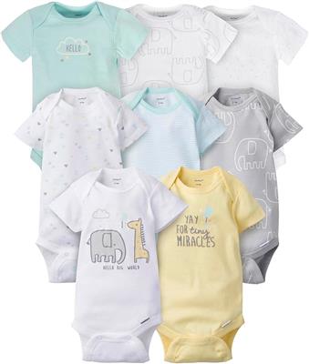 Amazon.com: Gerber Baby 8-Pack Short Sleeve Onesies Bodysuits, Solid White, 24 Months: Clothing, Shoes & Jewelry