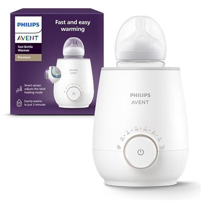Amazon.com : Philips Avent Premium Fast Bottle Warmer, with Smart Temperature Control, Water Bath Technology, Automatic Shut-Off, Model SCF358 : Baby