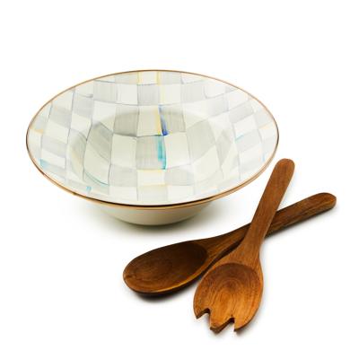 MacKenzie-Childs | Sterling Check Salad Serving Set