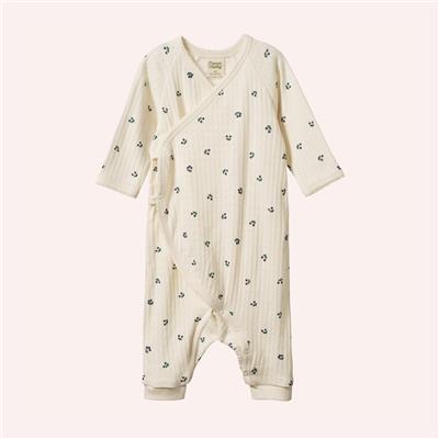 Kimono Stretch & Grow Pointelle - Winter Berry Print by Nature Baby | the memo – The Memo