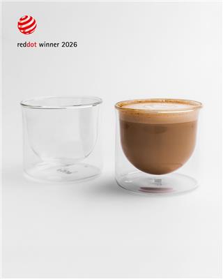 FLUR Latte XL Glasses | Double-Walled Borosilicate Cups for Lattes