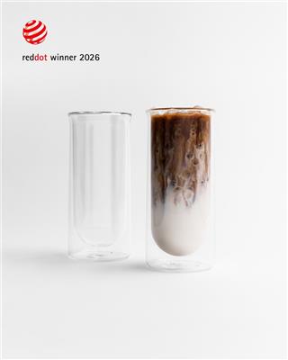 FLUR Iced Coffee Glasses | Double-Walled Borosilicate Cups for Iced Coffee