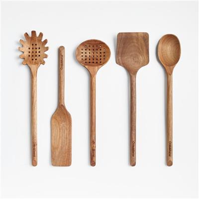 Crate & Barrel Acacia Utensils, Set of 5   Reviews | Crate & Barrel