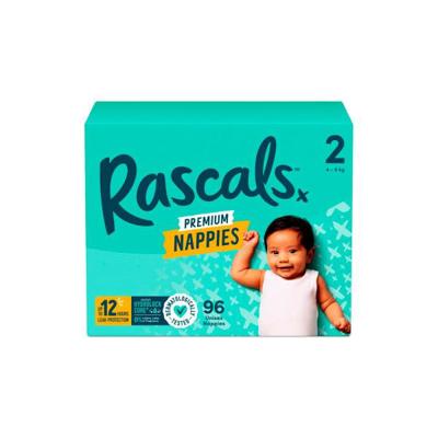 Buy Rascals Premium Nappies Size 2 (4-8kg) 96 Pack | Coles
