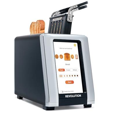 Revolution (Bundle) R180 Connect Touchscreen Smart Toaster + Toastie Press – Choose from 6 Bread Types, 7 Browning Levels, & Toastie Press Mode (Black