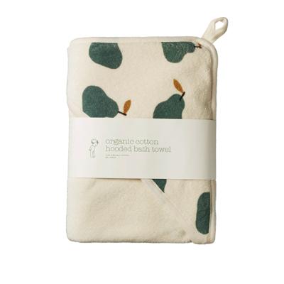 Organic Cotton Hooded Towel | Pear