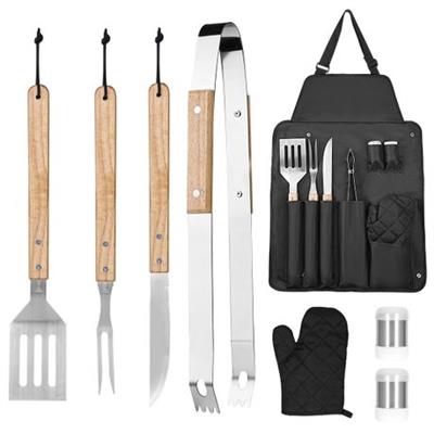 8 Piece Braai Utensils Set with Apron Wooden BBQ Grill Accessories Tools | Shop Today. Get it Tomorrow! | takealot.com