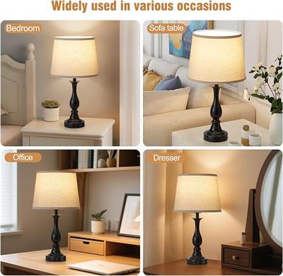 Bedside Table Lamp Touch Control Bedroom Lamps with USB A and C Charging Port 3 Way Dimmable Touch Lamps for Nightstand Living Room Bedroom Dorm Home