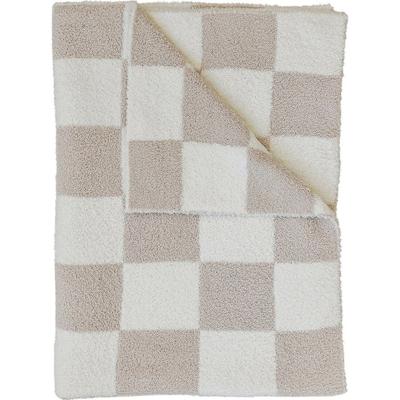 Mebie Baby - Checkered Plush Baby Blanket | West Coast Kids