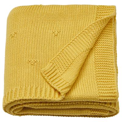 LEN baby blanket, yellow/knitted, 70x90 cm (271/2x353/8) - IKEA CA