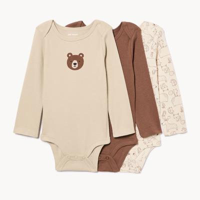 Baby Boys 3-Pack Bodysuit in Taupe from Joe Fresh