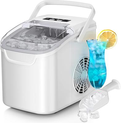 Amazon.com: Countertop Ice Maker Machine, 8 Ice Cubes in 6 mins, 26lb/Day Bullet Ice with 2 Sizes- Portable Mini, Energy Saving & Basket/Scoop for Hom