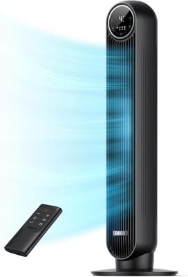 Amazon.com: DREO Tower Fan for Bedroom, 2026 Upgraded DC Motor, 28ft/s High Velocity, 20dB Ultra Quiet Standing Fan, 8 Speeds 4 Modes, 90° Oscillating