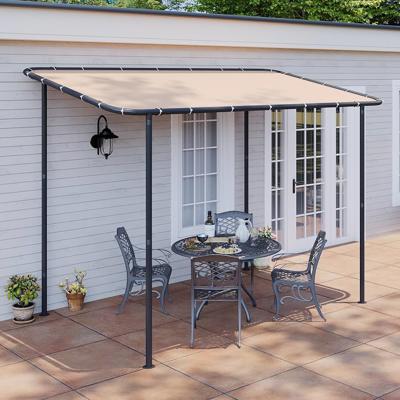 Amazon.com : Aoxun 10x6 Lean to Gazebo Outdoor Pergola with Water Resistant & UV-Resistant, Wall-Mounted Canopy Sloped Roof Awning for Patio Backyard,
