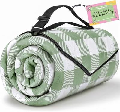 TigeJoy Extra Large Picnic Blanket Waterproof Foldable 80x80, Outdoor Picnic Mat Beach Blanket Sandproof for Park, Grass, Travel, Hiking, Camping