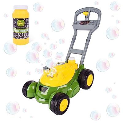 John Deere Bubble Lawn Mower for Toddlers, Bubble Blowing Machines, Indoor and Outdoor Gardening Toy, Birthday, Party Favor for Preschool Girls and Bo