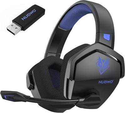Amazon.com: NUBWO Wireless Gaming Headset with Mic for Ps5 Ps4 PC, Zero Interference, 100-Hour Battery All-Day Play, 23ms Sync​ for Fortnite & Call of