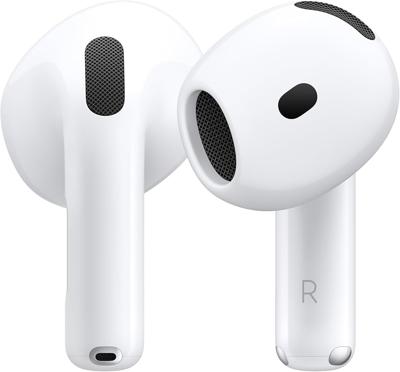 Amazon.com: Apple AirPods 4 Wireless Earbuds, Bluetooth Headphones, Personalized Spatial Audio, Sweat and Water Resistant, USB-C Charging Case, H2 Chi
