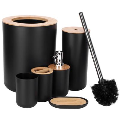 Peahefy 6Pcs Bathroom Accessories Toothbrush Holder Bin soaps Dish Dispenser Cup Toilet Brush Bathroom Set,Bathroom Accessories - Walmart.ca