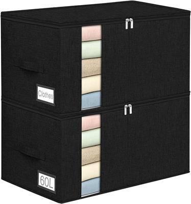 Amazon.com: boailydi 60L Blanket/Comforter Storage Bag w/Rigid Side & Bottom Support, Stackable Clothes Storage Bin for Sweaters Bedding Sets Quilts P