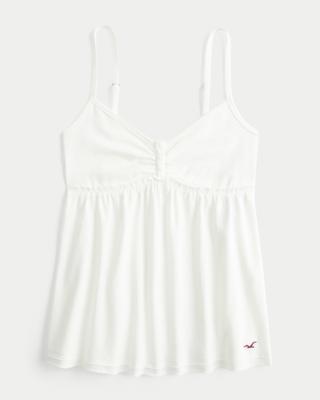 Womens Easy Henley Babydoll Cami | Womens Tops | HollisterCo.com
