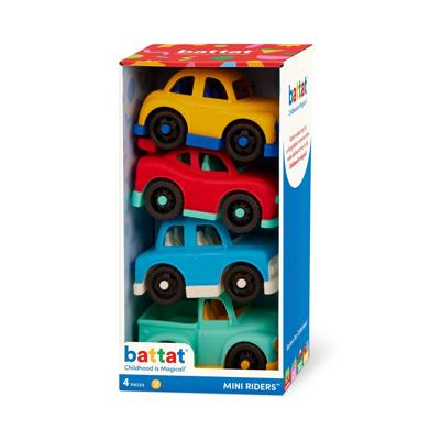 Battat Mini Riders 4-Pack Pick-Up Truck Sports Car Taxi Police Car, Baby and Toddler Toys - Walmart.ca