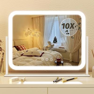 FENNIO Vanity Mirror with Lights 17x13 Makeup Mirror with Lights,Vanity Mirror Touch Screen with 3-Color Lighting,Dimmable,for Vanity Desk Tableto
