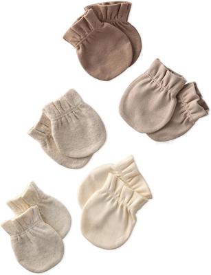 Amazon.com: Butterblu Morgan 5-Pack Mitts 100% Organic Cotton No Scratch Mittens for Newborn Baby Boys & Girls, Natural, One Size : Clothing, Shoes &