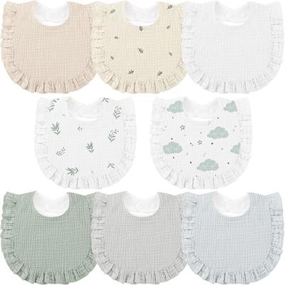 Amazon.com: Bearmoss 8 Pack Muslin Baby Bibs for Drooling and Teething, Soft Bibs for Girls, Boys, Newborn : Baby