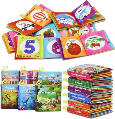 Amazon.com: Dr.Rapeti Soft Cloth Books Baby Books Bath Books 6-Pack for Baby Infant Toddler Kids Crinkle Squeaky Washable Chewable Non-Toxic Early Edu