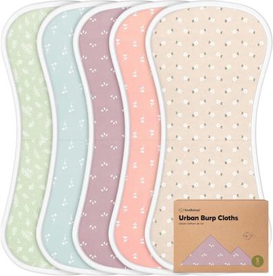 Amazon.com: Organic Burp Cloths Baby Boy & Girl - 5-Pack Super Absorbent Cotton Burping Cloths for Babies, Soft & Plush Newborn Spit Up Rags, Infant T