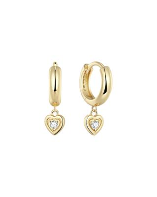 S-kin Studio Jewelry Ella Bold Heart Hoops - Shop