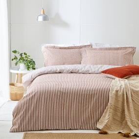 The Linen Yard Hebden Reversible 100% Cotton Duvet Cover & Pillowcase Set | Dunelm