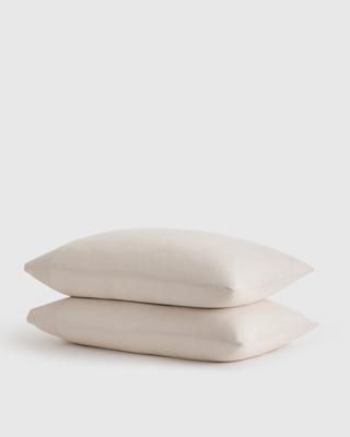 European Linen Pillowcase Set in Sand