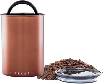 Amazon.com: Planetary Design Airscape Stainless Steel Coffee Canister | Food Storage Container | US Patented Inner Plunger Lid REMOVES Excess Oxygen |