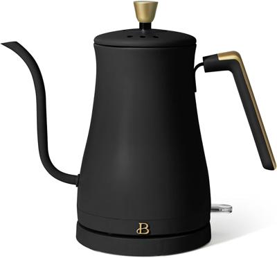 Amazon.com: Electric Gooseneck Kettle 1 Liter 1200W Fast Boil with Precision Pour Spout, Stainless Steel Interior, Auto Shut-Off & 360° Swivel Base (B