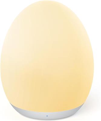 JolyWell Night Light for Kids - 8 Colors Changing Baby Lamp, Stepless Dimming, BPA-Free Nursery, USB Rechargeable Egg Light for Newborns and Breastfee