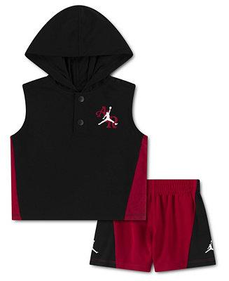 Jordan Baby Boys Sleeveless Hoodie and Shorts, 2-Piece Set - Macys