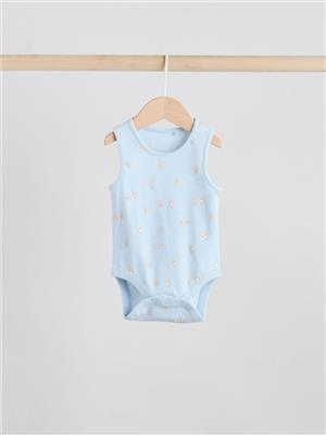 Buy Blue 5 Pack Baby Bear Vest Bodysuits from Next Australia