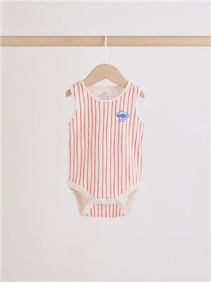 Buy Navy/Red Stripe Baby Bodysuits 5 Pack from Next Australia