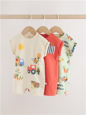 Buy Farmyard Jersey Baby Rompers 3 Pack from Next Australia