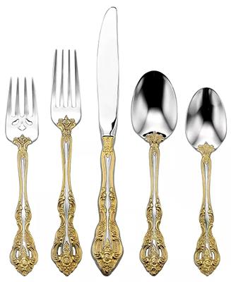 Oneida Golden Michelangelo 20 Piece Flatware Set, Service for 4 - Macys