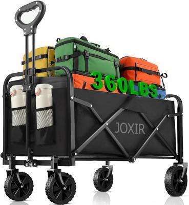 Amazon.com: Joxir Collapsible Wagon Cart Foldable 120L 360lbs Capacity, Lightweight Portable Beach Wagon, Shopping Carts with Wheels for Grocery, Camp