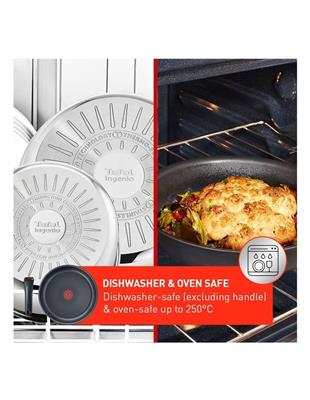 Tefal Ingenio Emotion Induction Non-stick Stainless Steel Cook Set 4 Piece in Silver | MYER