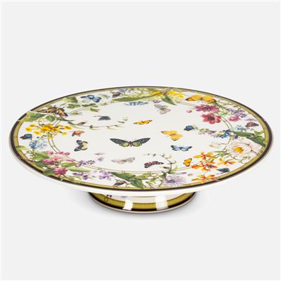 Butterfly Garden Pedestal Cake Stand